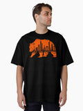 Urban Bear Silhouette With City Skyline Double Exposure Design Oversized T Shirt T Shirt Cute Design