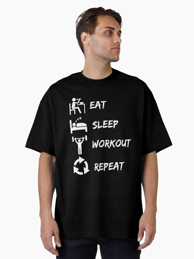 Workout Fitness and Exercise design Oversized T Shirt T Shirt Premium Print