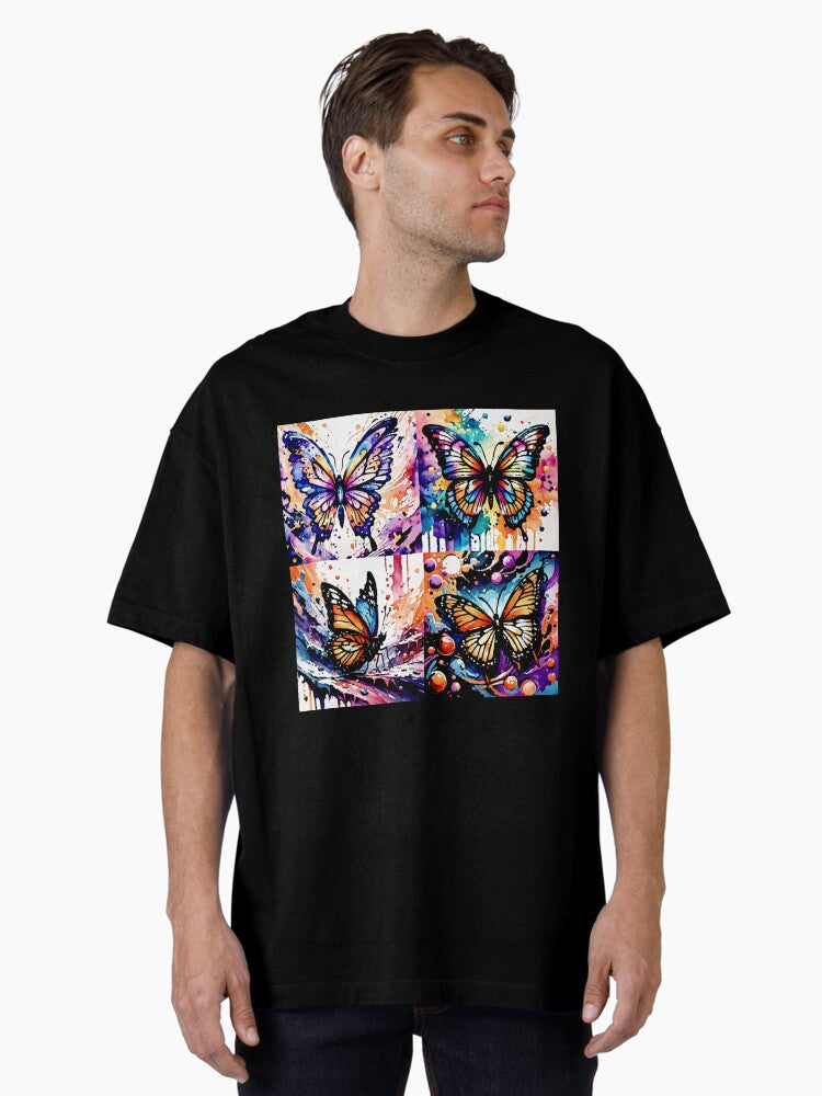 Butterfly Farfalla watercolours Bulk Oversized T Shirt T Shirt Clean Design