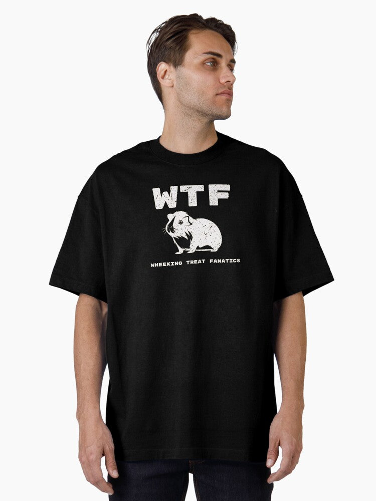 WTF Wheeking Treat Fanatics Guinea Pig Oversized Shirt T Shirt Clean Design