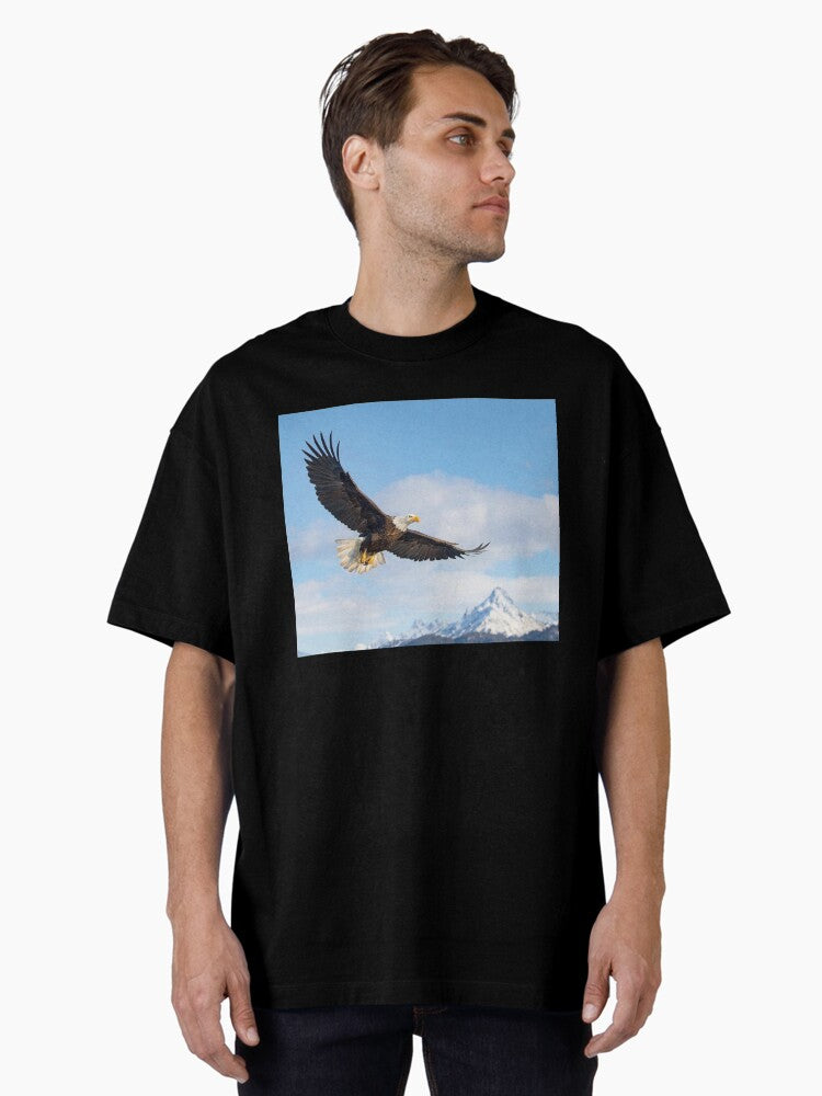Soaring American Bald Eagle Oversized Shirt T Shirt Everyday Wear