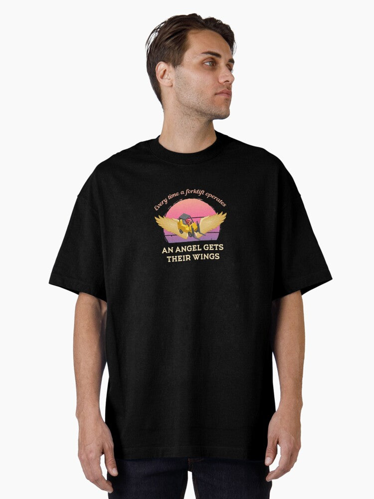Forklift Angel Oversized T Shirt