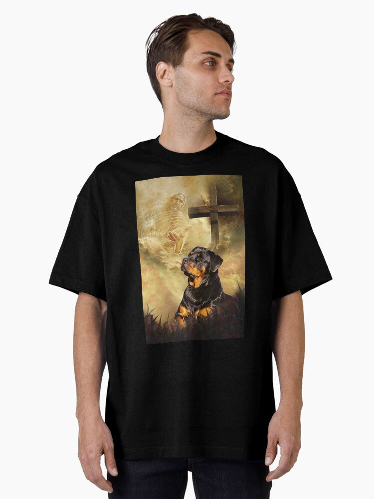 take my hand Jesus for rottweiler lover Oversized Shirt T Shirt US Market
