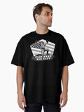 USA American BASEBALL Baseball Play hard win easy bw Oversized T Shirt T Shirt Comfort Fit Fan Favorite