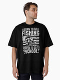 Born To Go Fishing Bass Fish Fisherman Boy Kid Funny Fishing Oversized Shirt T Shirt US Trend
