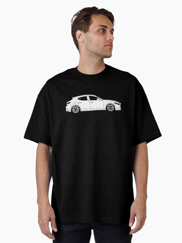 Mazda 3 Hatchback Oversized T Shirt T Shirt Premium Print Fan Favorite
