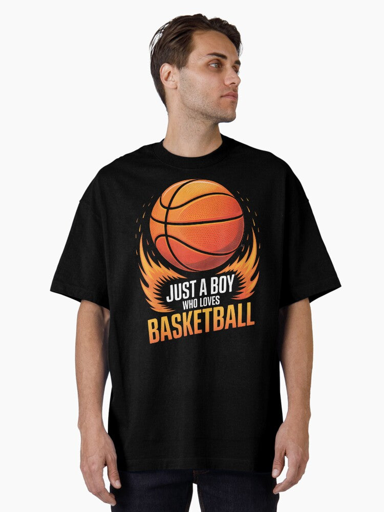 Boys Basketball Oversized Shirt T Shirt Clean Design