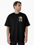 ELEPHANT IN POCKET Oversized Shirt T Shirt Clean Design