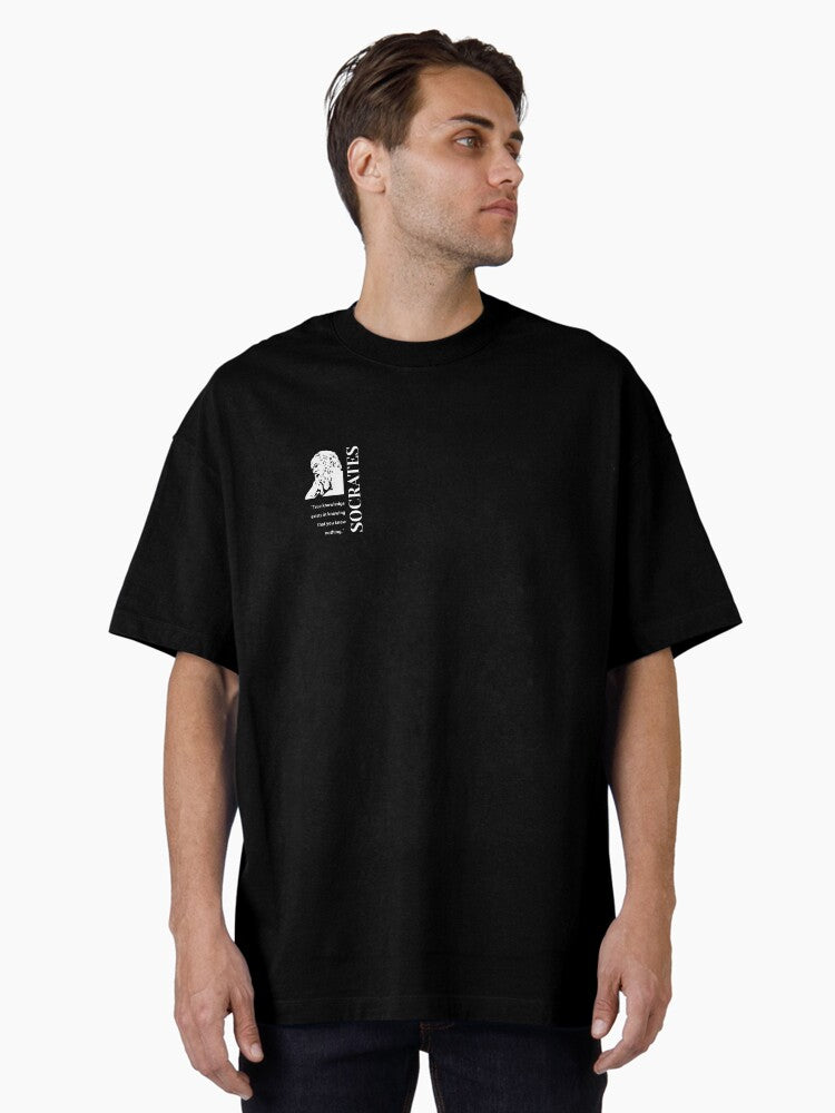 White Socrates Philosopher True Knowledge Know Nothing Oversized T Shirt T Shirt Everyday Wear