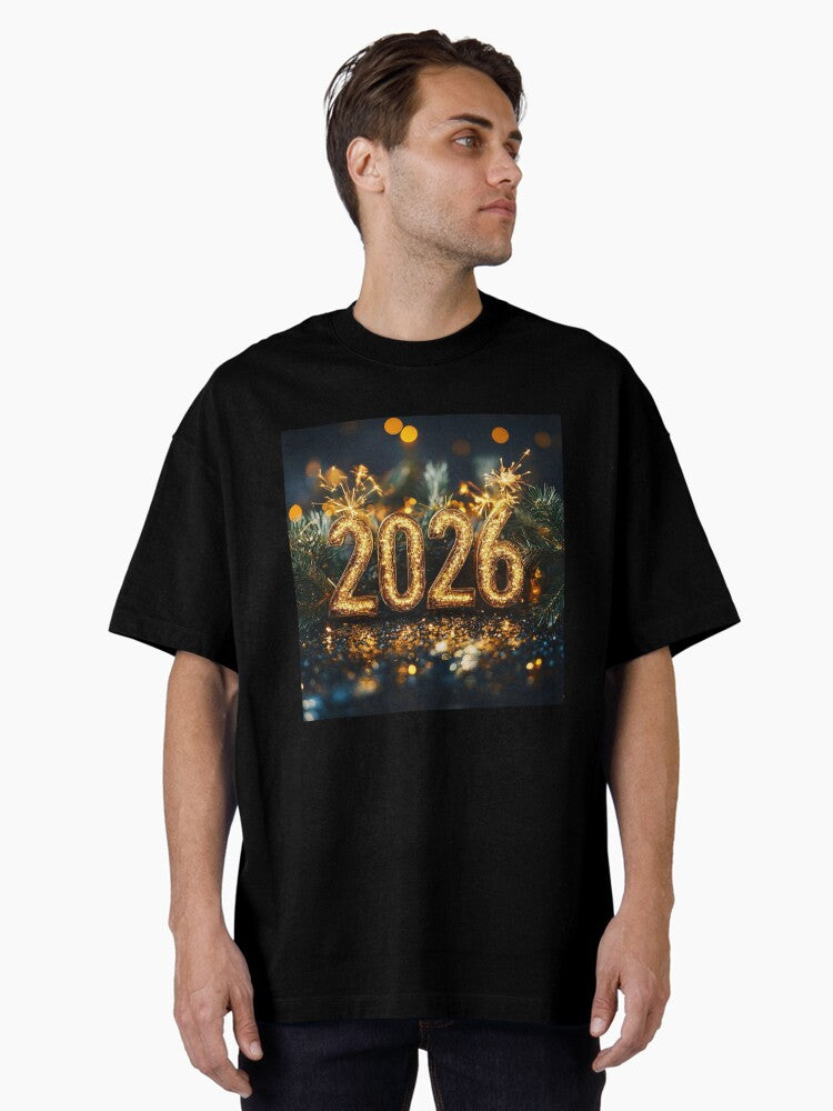 Happy New Year 2026 Oversized T Shirt T Shirt Viral TikTok Best Seller Look