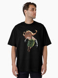 Juno Industrial Hangar Scaffolding Cute Solarpunk Anime Girl Oversized T Shirt