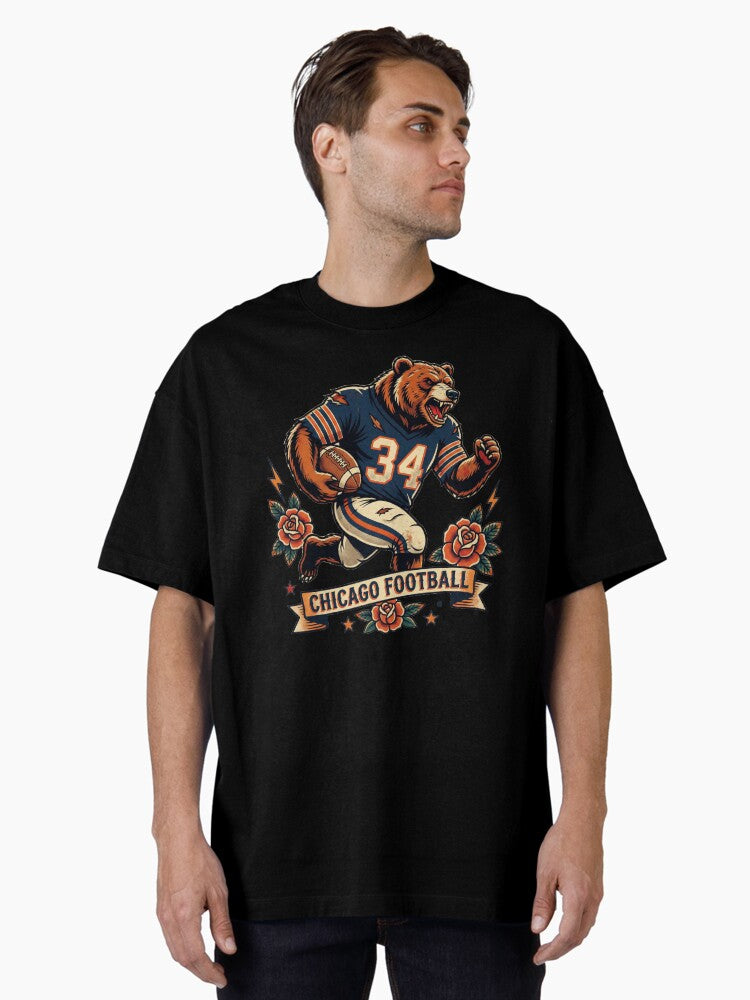 Da Bear City Football Oversized T Shirt T Shirt Cute Design