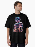 Cosmic Fusion Illustration of the Incredible Fusion between Goku Ultra Instinct and Orochi Oversized Shirt T Shirt