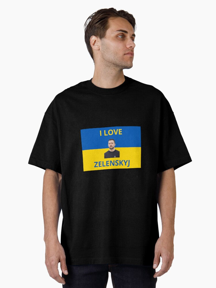 I love Zelenskyj Oversized Shirt T Shirt Minimal Style