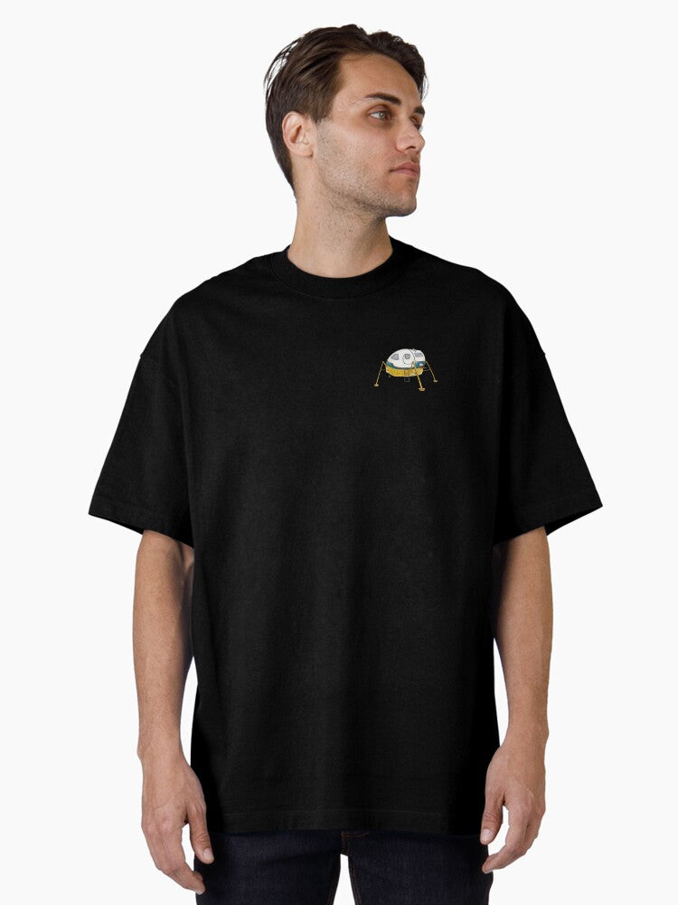Lunar Lander - Retro Future Camper Oversized T-Shirt | Premium Unisex T-Shirt, Trending Graphic Tee