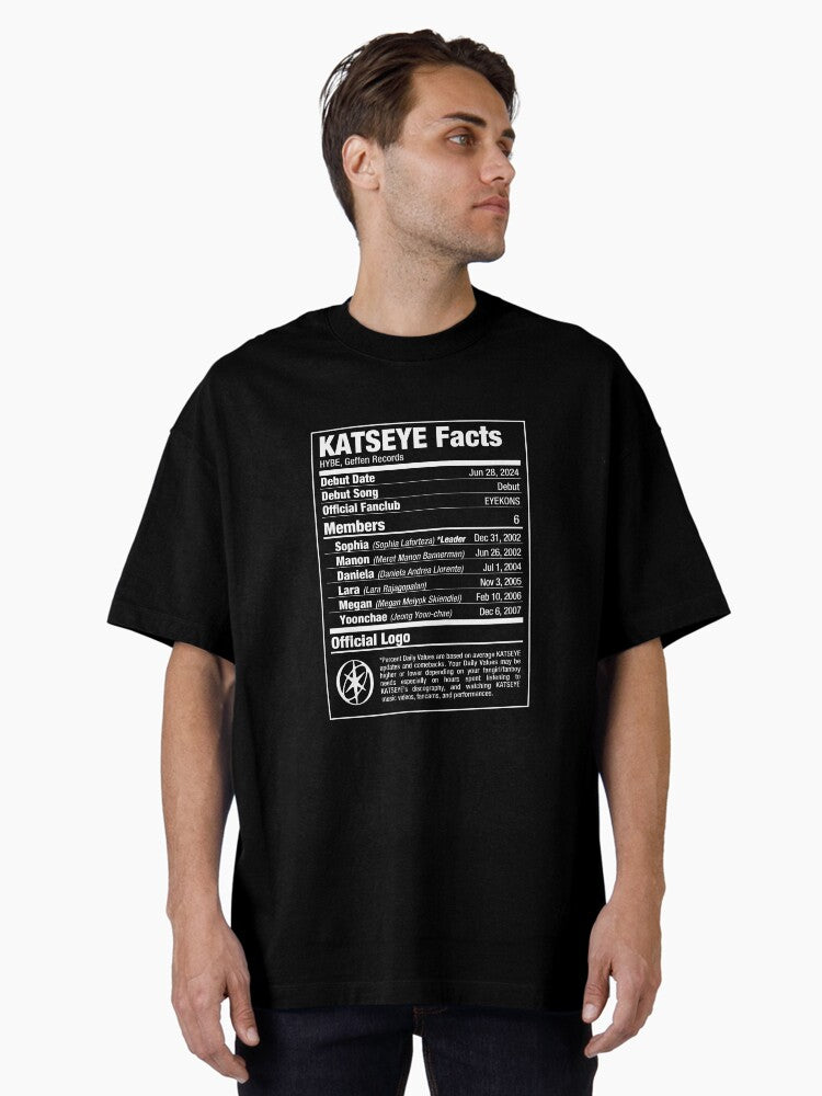 KATSEYE Nutritional Facts 2 Oversized T-Shirt