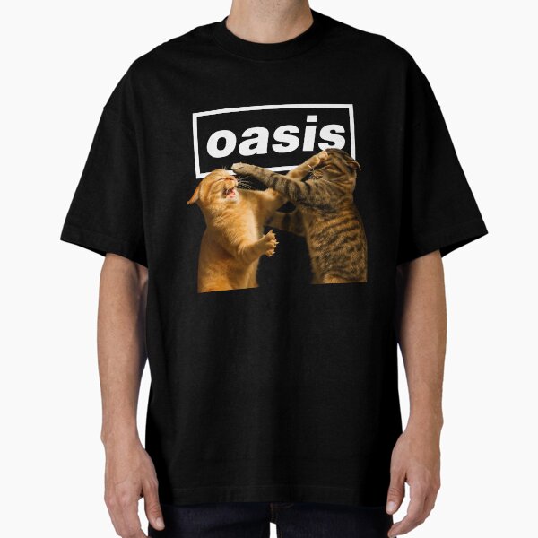 Oasis Cats Fighting Oversized T-Shirt for Sale by DonaldPrice0