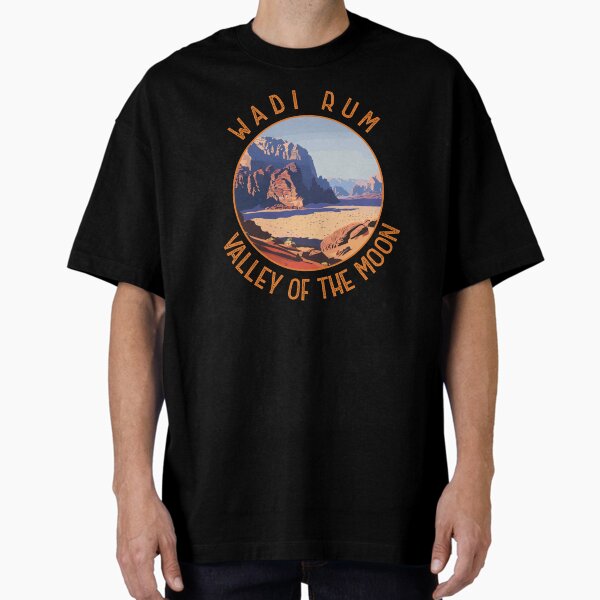 Wadi Rum Jordan Retro Distressed Circle Oversized T-Shirt for Sale by KrisSidDesigns
