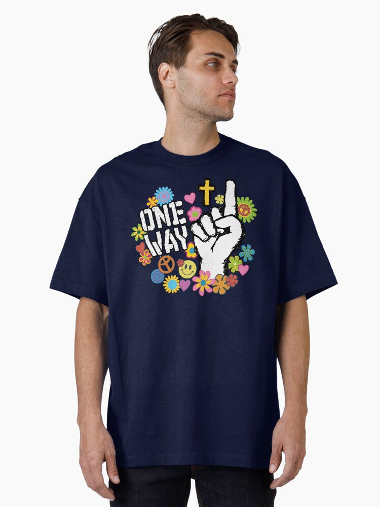 Jesus Revolution One Way Faith Hope Love Oversized Shirt T Shirt US Market