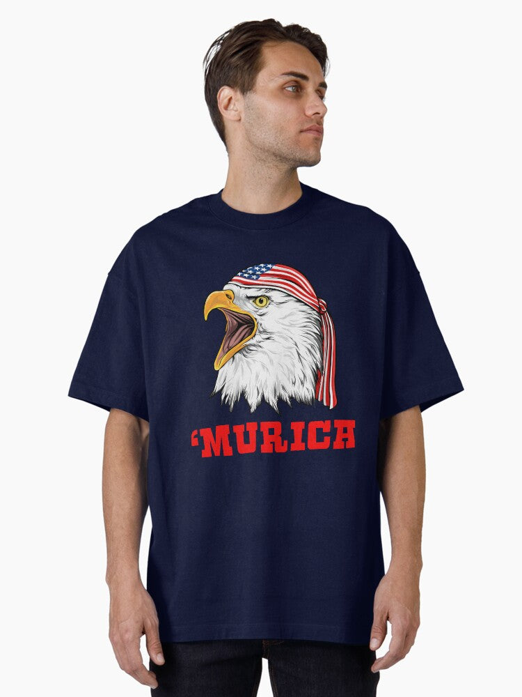 murica bald eagle usa Oversized Shirt T Shirt Clean Design
