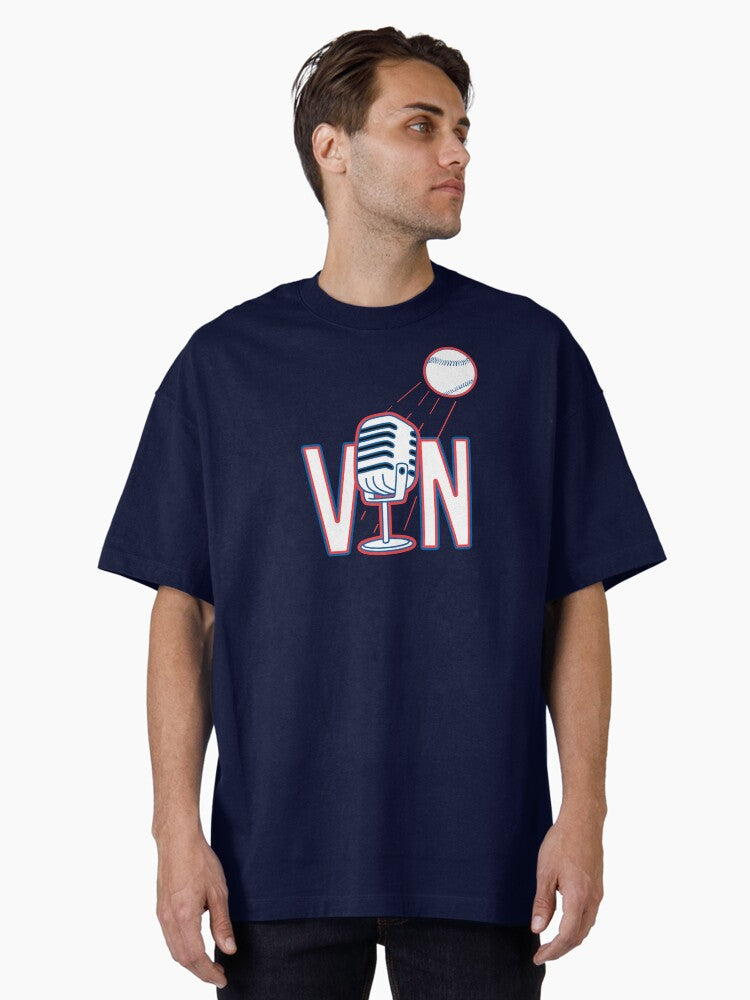 Vin Scully Microphone Oversized Shirt T Shirt Everyday Wear