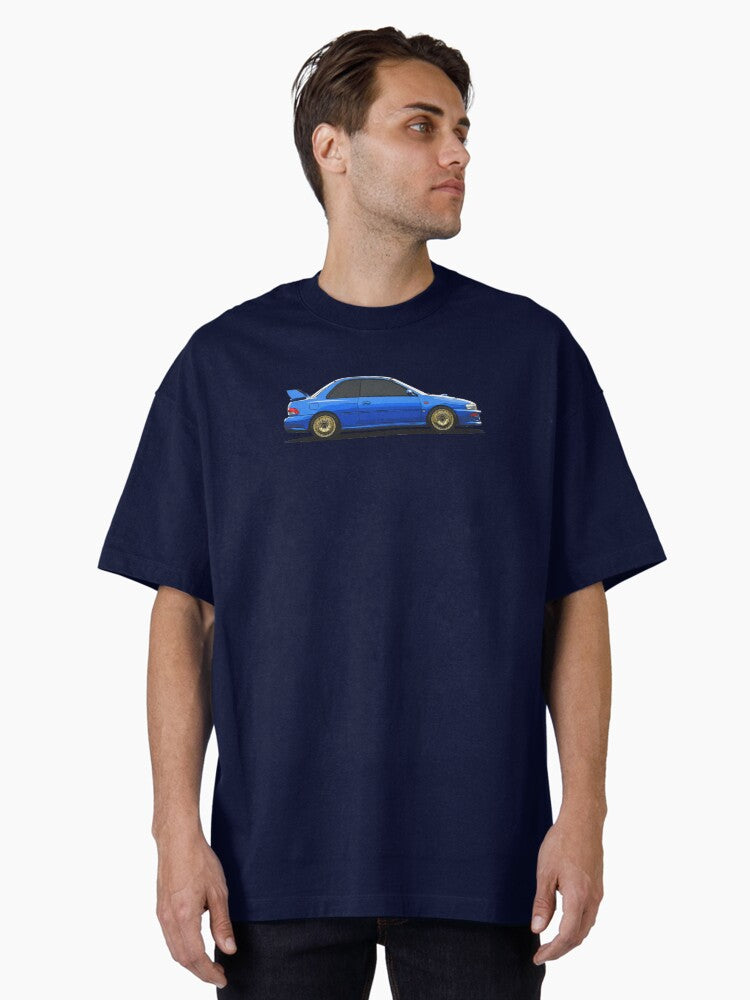 Blue Rally Bred Car Profile Oversized T Shirt T Shirt Viral TikTok Fan Favorite