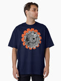 Vintage Mechanical Gear Motif Paprika Spice Rust Oversized T Shirt T Shirt Trending US Hot Right Now