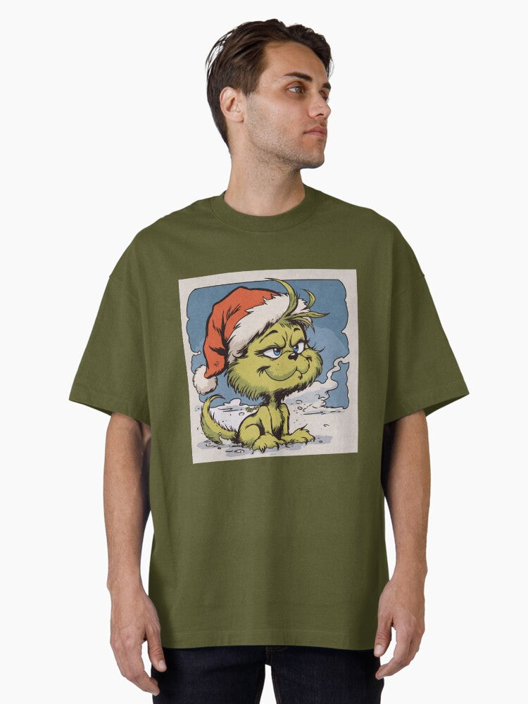 SANTA BABY GRINCH Oversized T Shirt T Shirt Holiday Trending Christmas Season Pick