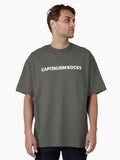 Capitalism Rocks Anti Woke Funny Conservative Capitalism Stickers Oversized T Shirt T Shirt Premium Print