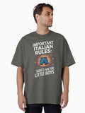 Important Italian Rules Shorts Are for Little Boys Oversized Shirt Shorts Gift Ready