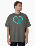 Agility In A Turquoise Heart With A Paw