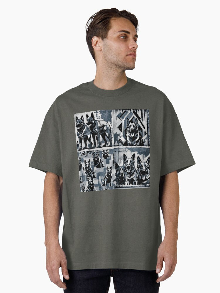 German Sheppard Graffiti Bulk Oversized T Shirt T Shirt Minimal Style