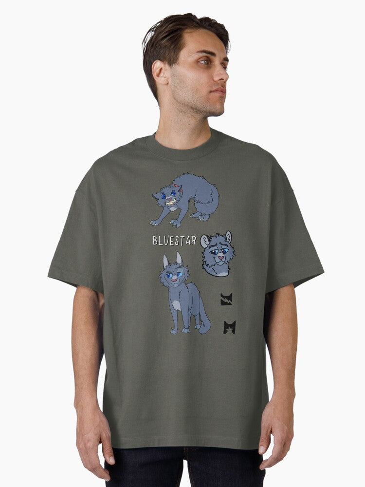 Soldier Felines Blue Leader Set Oversized T-shirt | Trendy Graphic Tee | Casual Unisex T-shirt