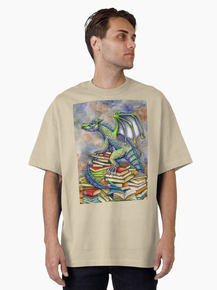 The Bookwyrm s Hoard Oversized T Shirt T Shirt High Search Demand Fan Favorite