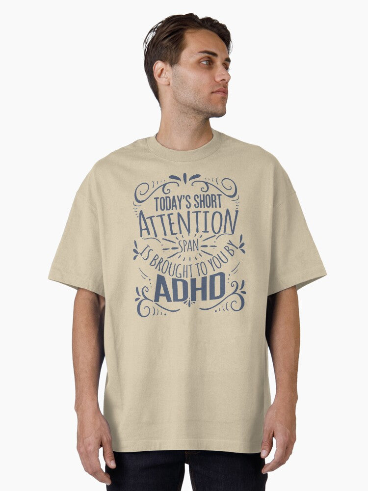 ADHD Awareness Support ADD Attention Disorder Love Heart Mom Dad Gifts Oversized T-Shirt