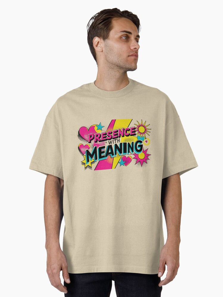 Presence With Meaning Neon Pop Comic Edition Oversized T Shirt T Shirt Minimal Style