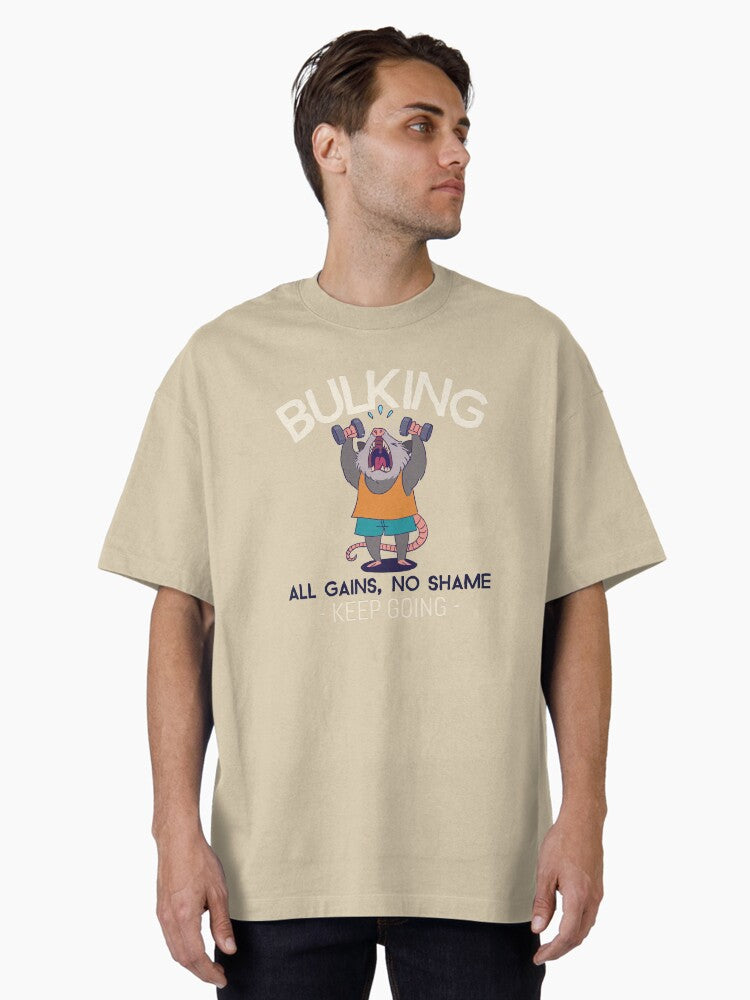 All gains no shame bulking fitness Oversized T Shirt T Shirt Clean Design