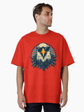 Vintage American Bald Eagle with Sunglasses Patriotic Oversized Shirt T Shirt Minimal Style