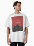 Deep Red Outrun retrowave Oversized T-Shirt | Premium Unisex T-Shirt, Trending Graphic Tee