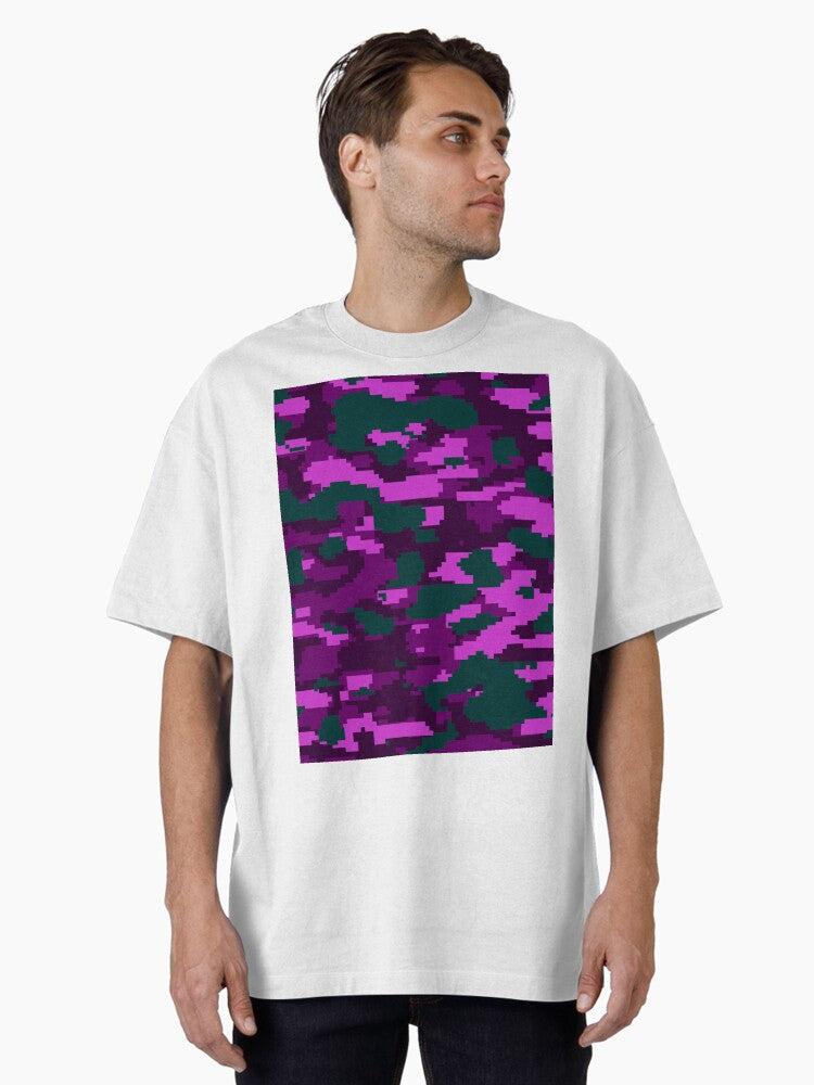 Purple Camo Pattern digital Camouflage Oversized T Shirt T Shirt Best Seller Look Fan Favorite