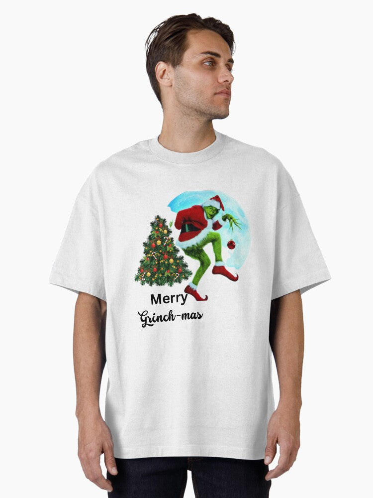 Merry Grinchmas Oversized T Shirt T Shirt Holiday Trending Christmas Season Pick