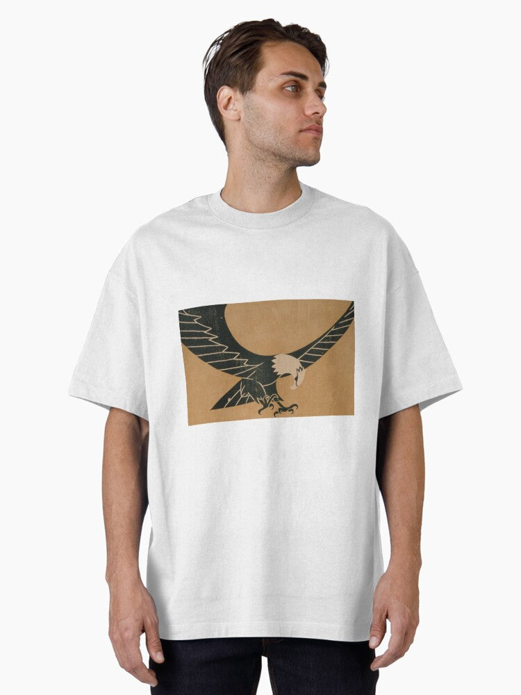 Vintage Illustration of a Bald Eagle 1917 Oversized Shirt T Shirt Everyday Wear