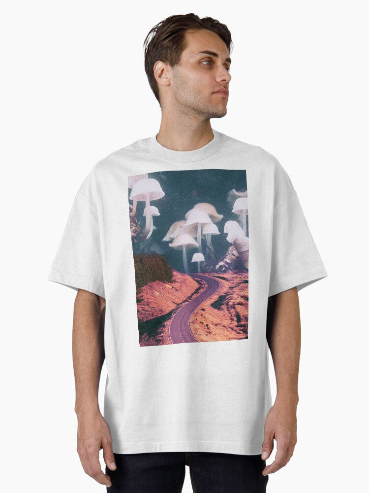 Mushroom Road trip Oversized T-Shirt | Premium Unisex T-Shirt, Trending Graphic Tee