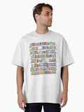 Rainbow Bookcase Oversized T Shirt T Shirt Best Seller Look Streetwear Essential