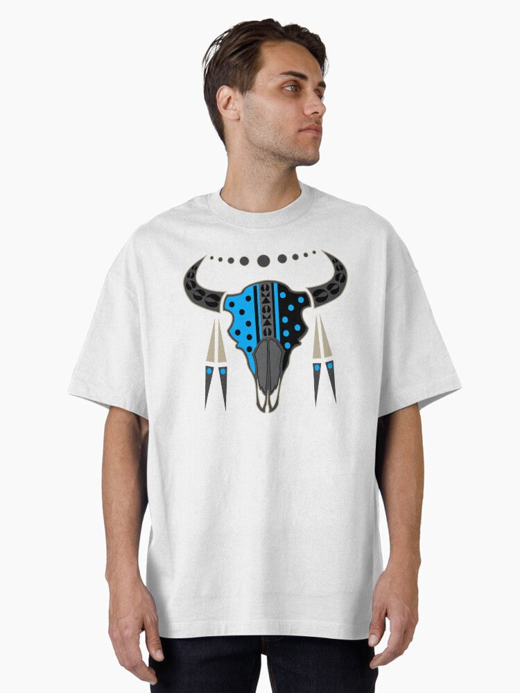 Buffalo Gathering Blue Oversized Shirt T Shirt Minimal Style