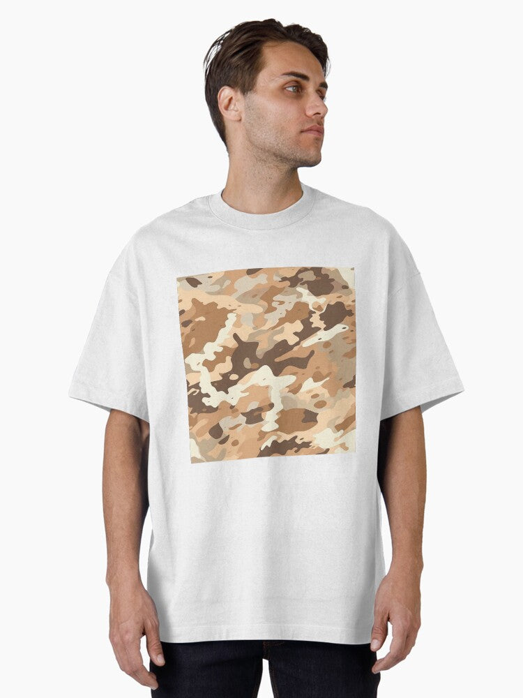 Desert Camo 2 seamless pattern Oversized T Shirt T Shirt Best Seller Look Streetwear Essential