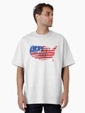 American Flag Bald Eagle Usa Patriot Labor Day Oversized Shirt T Shirt Everyday Wear