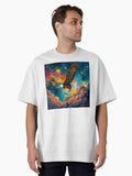 Stellar Soar The Cosmic Eagle Oversized Shirt T Shirt US Trend