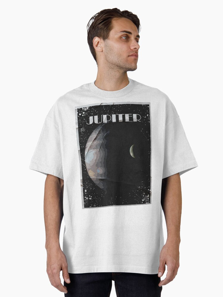 Jupiter Retro Poster Vintage Travel Cosmonaut Oversized T-Shirt | Premium Unisex T-Shirt, Trending Graphic Tee