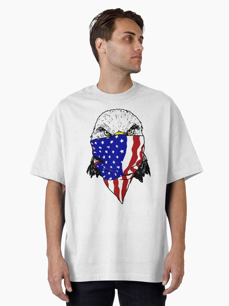 American Eagle US Flag Oversized Shirt T Shirt Clean Design